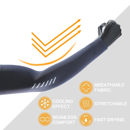 Sunscreen Ice Sleeves for Men, Ice Silk Gloves for Summer, Thin Design, UV Protection, Driving and Cycling, Outdoor Arm Covers
